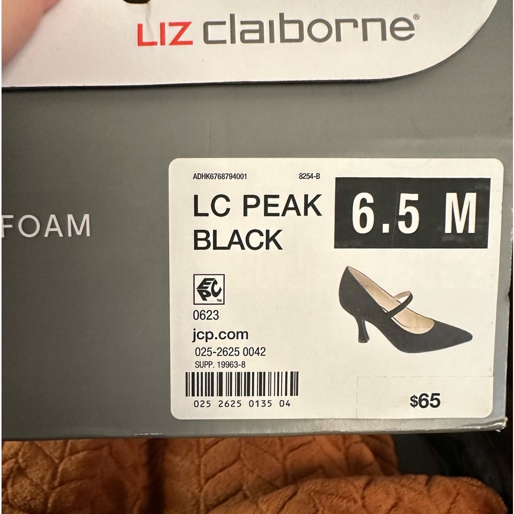 Liz Claiborne black velvet heel from JCPenney. Size 6.5